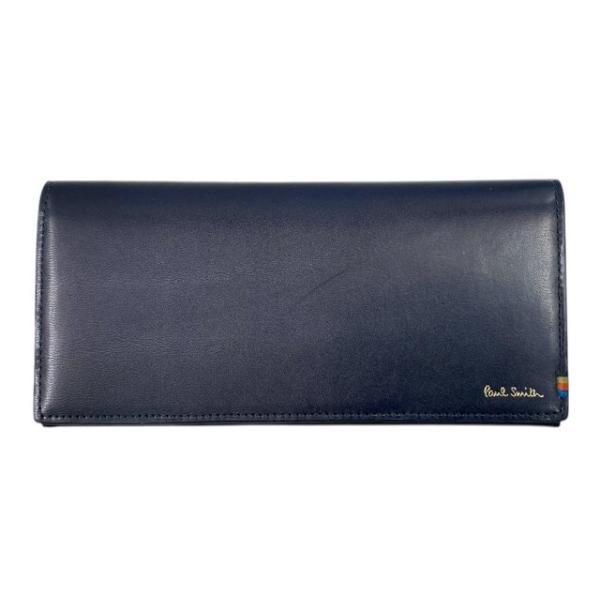 Paul Smith（ポール・スミス） 未使用 長財布 レザー 濃紺 ネイビー
