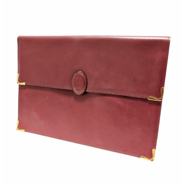 【美品】Cartier マストライン　クラッチバッグ　カルティエ　ボルドー 駅南やまご質店オンラインショップ / カルティエ マストライン