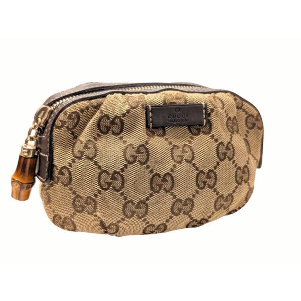 GUCCI（グッチ） バンブー ポーチ GGキャンバス 化粧ポーチ 246174