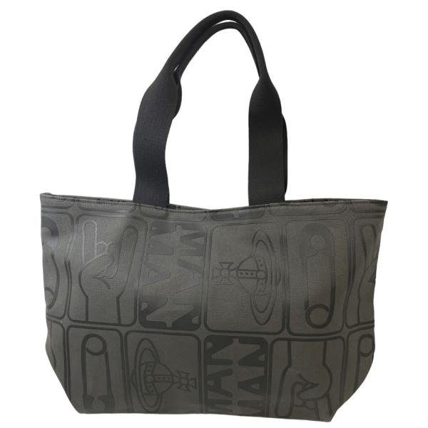 未使用級 ヴィヴィアンウエストウッド トートバッグ オーブ A4 肩掛け グレー Vivienne Westwood（ヴィヴィアンウエストウッド） トートバッグ