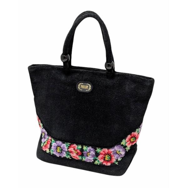 feiler（フェイラー） トートバッグ ハンドバッグ パイル地 花柄