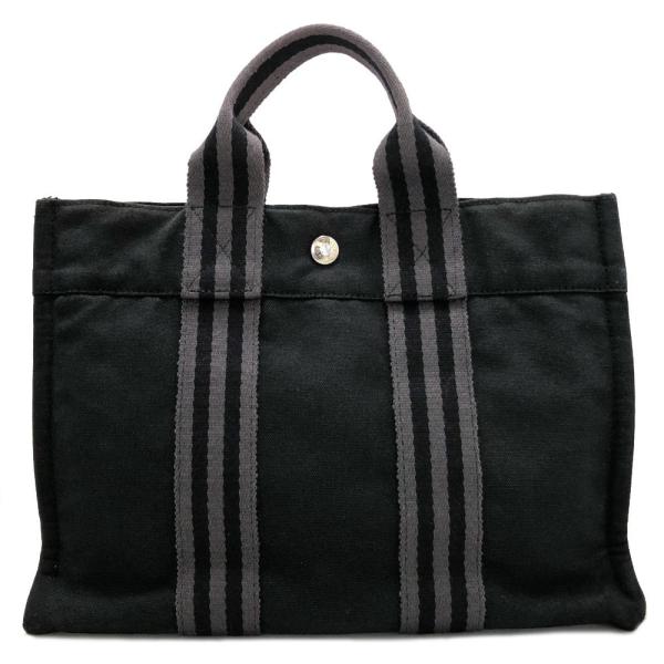 エルメス フールトゥPM トートバッグ ブラック グレー ハンドバッグ