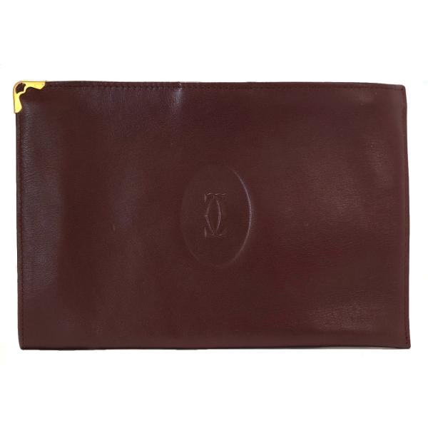 M08/051 Cartier カルティエ ポーチ ボルドー 楽天市場】カルティエ Cartier ポーチ ボルドー レザー ロゴ 小物入れ