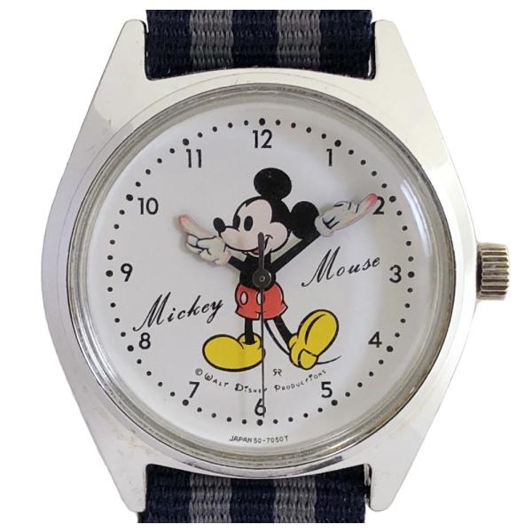 セイコー ディズニータイム ミッキーマウス 腕時計 手巻 5000-7000 メンズ　レディース 時計 SEIKO アンティーク Disney  Time Mickey Mouse