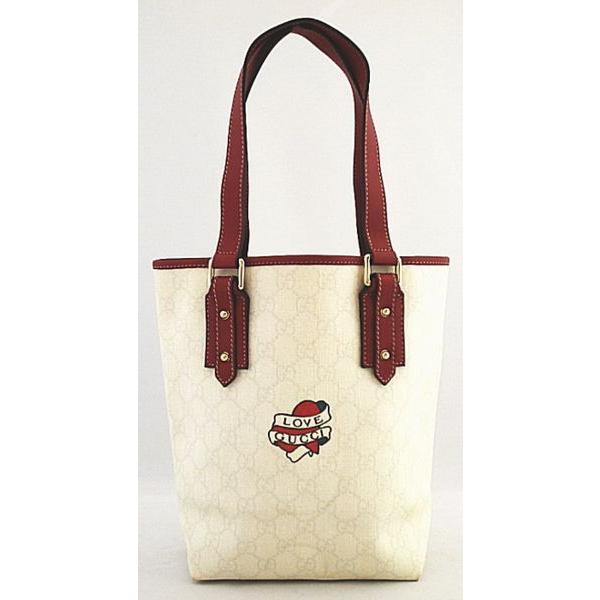 グッチ タトゥー ハート GGプラス トートバッグ レッド GG  
