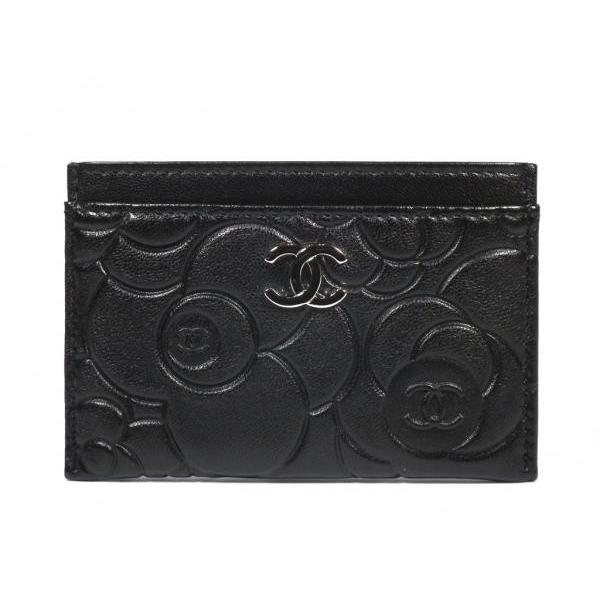 未使用 シャネル カードケース カメリア 名刺入れ A36542 黒  