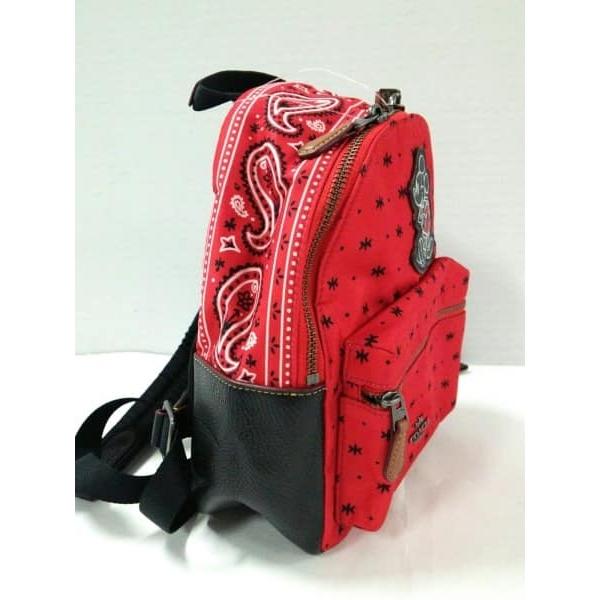 Coach F591 ナイロン レザー メンズバッグ レッド 黒 白 コーチ リュックサック ブランディア F591 ナイロン レザー 値下げ 人気 ヤフーショップ 最高級のスーパー