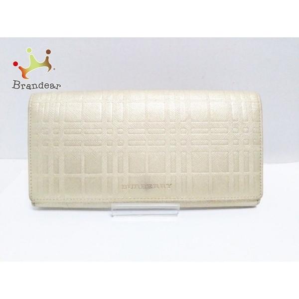 バーバリー Burberry ファッション 長財布 ゴールド 財布 チェック柄 レザー スペシャル特価 ブランディア Burberry ヤフーショップ