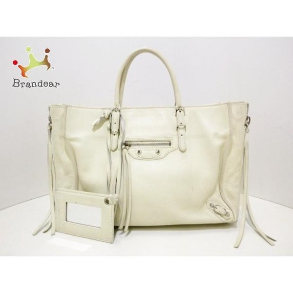 当店は最高な サービスを提供します バレンシアガ Balenciaga トートバッグ ペーパーa6 アイボリー 値下げ レザー 0709