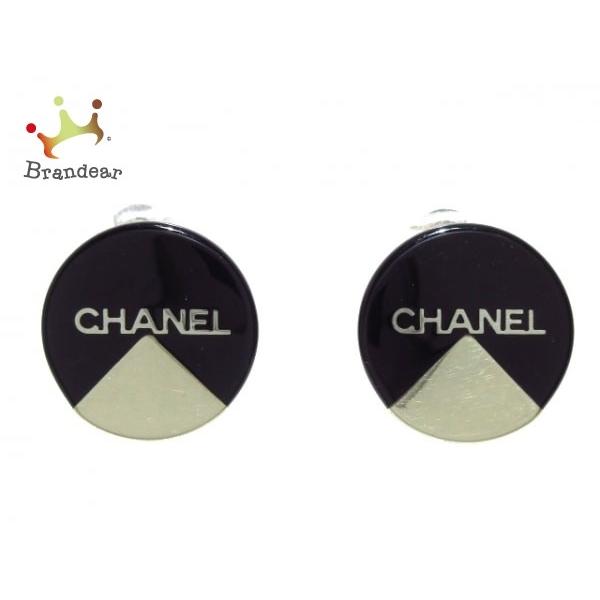 感謝価格 シャネル Chanel イヤリング プラスチック 金属素材 0424 黒 シルバー スペシャル特価