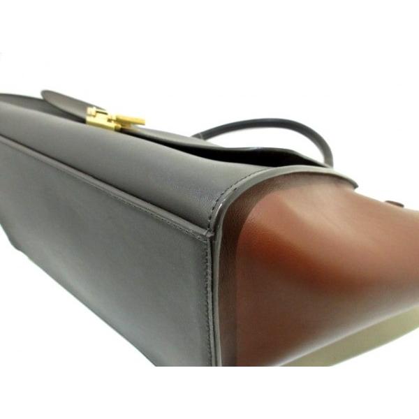 Celine トラペーズミディアム ハンドバッグ レザー スペシャル特価 Celine 0517 ファッション ダークブラウン 黒 ブラウン ヤフーショップ ハンドバッグ セリーヌ ブランディア