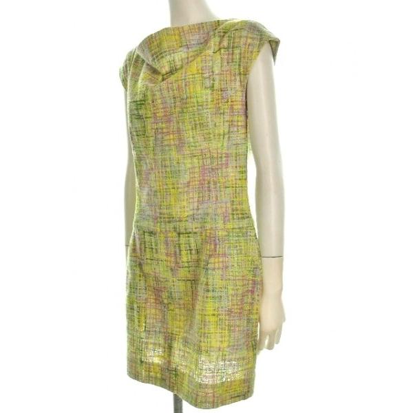 21最新作 のシャネル 美品 ワンピース チュニック ワンピース M 値下げ ライトグリーン パープル マルチ サイズ38 ワンピース ファッション レディース P 0411 ブランディア ヤフーショップ