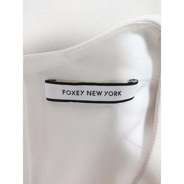 フォクシーニューヨーク Foxey New York ワンピース サイズ38 直営ストア レディース M ライトグレー 白 0701 スペシャル特価