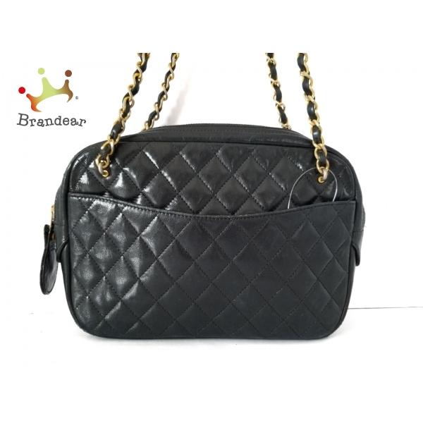 シャネル Chanel ショルダーバッグ マトラッセ 黒 ゴールド金具 0627 ラムスキン 新着 送料無料限定セール中 チェーンショルダー