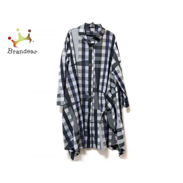 ジウ センソユニコ 慈雨 ワンピース サイズ40 M チェック柄 グレー 黒 ベージュ 新着 レディース お得セット 0627