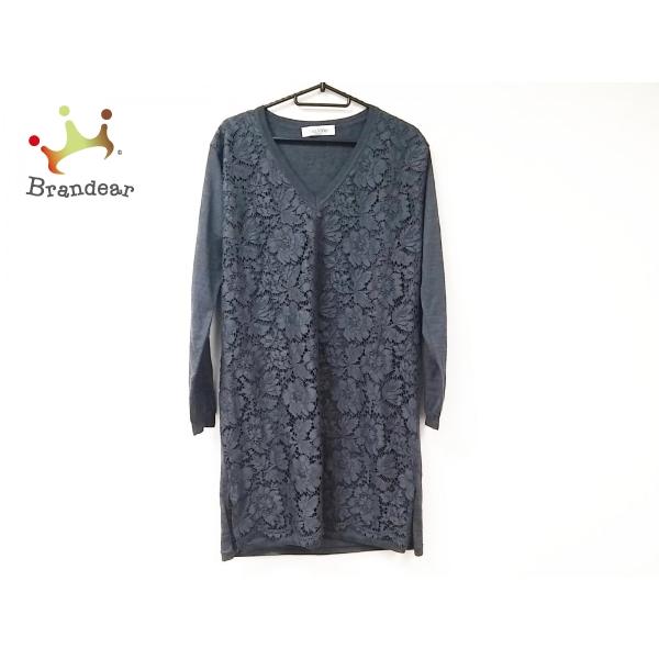 バレンチノ Valentino ワンピース サイズl レディース 新着 レース 美品 メーカー在庫限り品 ダークグレー 0614