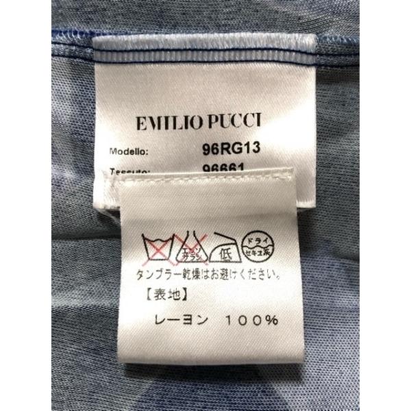 エミリオプッチ Emilio Pucci ワンピース サイズ42 0628 最新アイテム M ブルー アイボリー マルチ レディース 新着