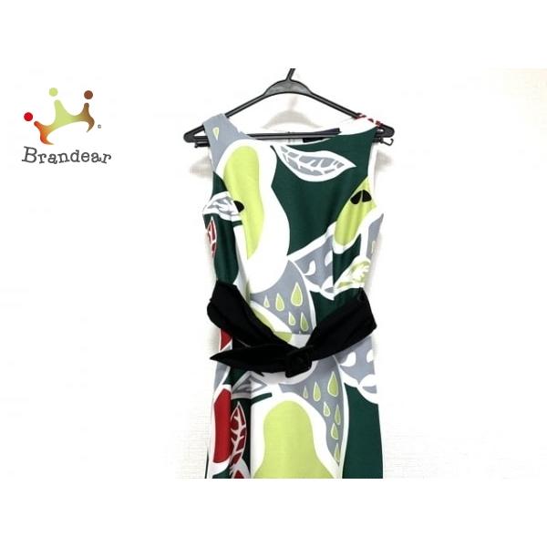 エムズグレイシー ワンピース サイズ38 M レディース 送料無料カード決済可能 0630 美品 白 ライトグリーン マルチ 新着