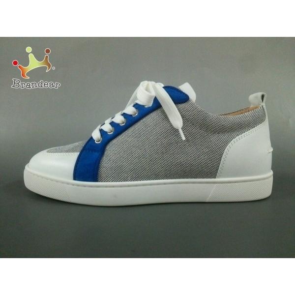 クリスチャンルブタン スニーカー 40 1 2 ユニセックス 美品 黒 白 ブルー スペシャル特価 ブランディア ヤフーショップ 通販 Yahoo ショッピング