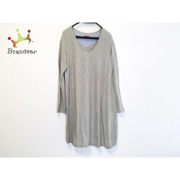 パラスパレス Pallas Palace ワンピース サイズ3 L レディース グレー 長袖 ロング 新着 ブランディア ヤフーショップ 通販 Yahoo ショッピング