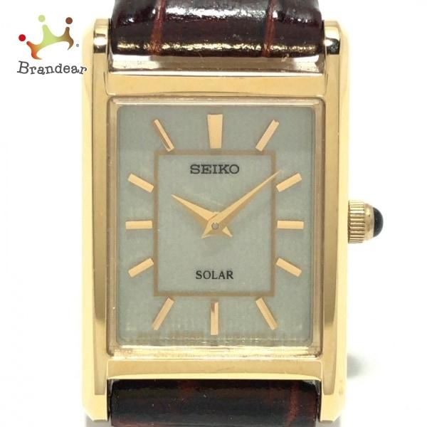 セイコー Seiko 腕時計 V115 0bd0 レディース 型押し加工 シルバー スペシャル特価 20210618 34777277 ブランディア ヤフーショップ 通販 Yahoo ショッピング