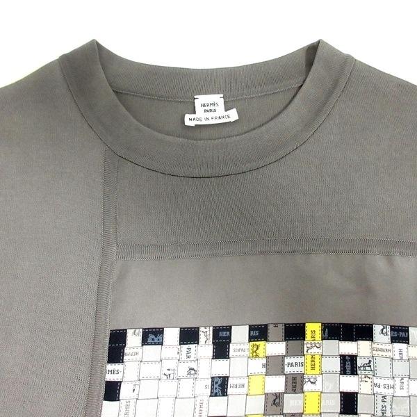 最愛 美品 レディース S サイズ36 ワンピース Hermes エルメス ワンピース Hermes エルメス スペシャル特価 グレーベージュ イエロー マルチ ワンピース チュニック Savannah Osc Com