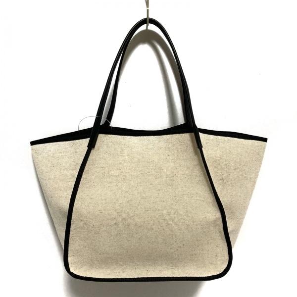 新素材新作 トッカ トートバッグ Tocca トッカ Tocca 新着 キャンバス レザー リボン アイボリー 黒 美品 トート バッグ バッグ