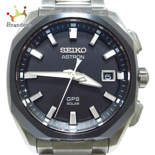 セイコー SEIKO 腕時計 美品 アストロン 3X22-0AD0/SBXD007 メンズ 黒