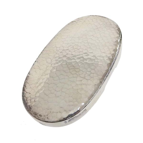 超美品 尚美堂 銀製 小判楊子入 楊枝入 大阪 尚美堂造 74g 平打ち 槌目