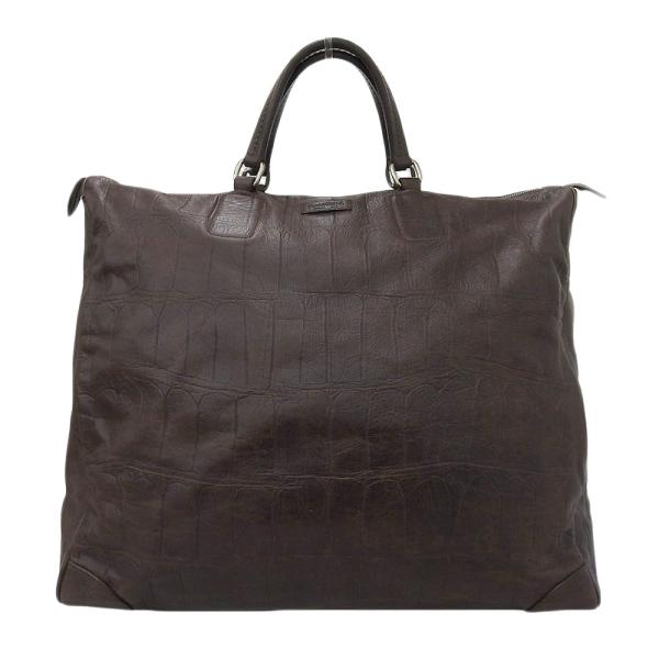 ダニエル&ボブ Daniel & Bob 美品 クロコ型押し レザー ボストンバッグ