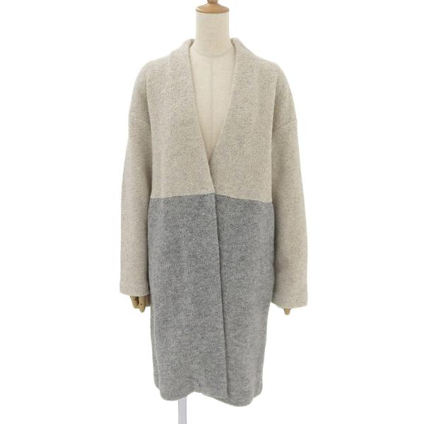 美品 PS ポールスミス 現行タグ ウールノーカラー キモノコート S