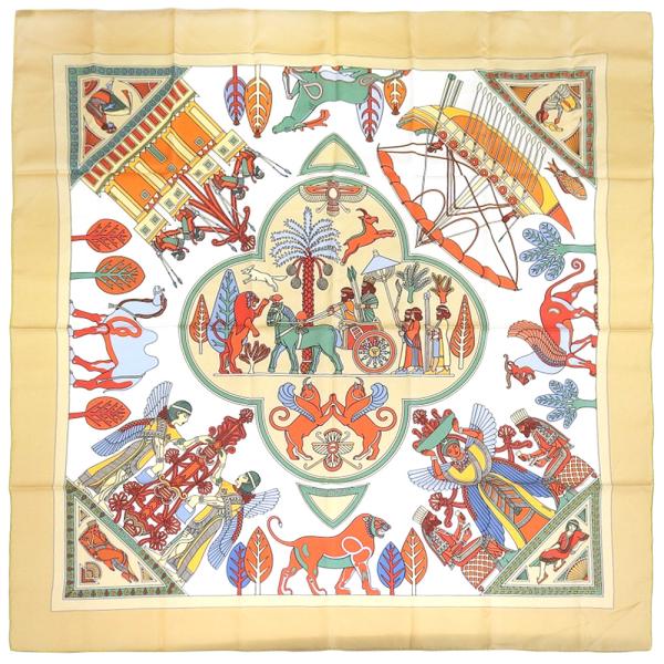 ◇エルメス◇シルク/カレ90/PERSEPOLIS/ペルシャの都市/スカーフ 超美品 エルメス HERMES レアアイテム PERSEPOLIS ペルセポリス
