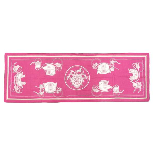 超美品 エルメス 現行茶タグ コットン×シルク モスリン ストール 180