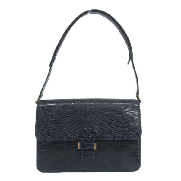 超美品 イヴサンローラン SAINT LAURENT 90年代ヴィンテージ リザード レザー ショルダー ハンド バッグ モスグリーン レディース メンズ Yves Saint Laurent（イヴ・サンローラン） 超美品 SAINT LAURENT 90
