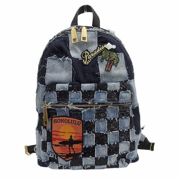 MARC JACOBS マークジェイコブス デニム生地 パッチワーク柄 リュック 