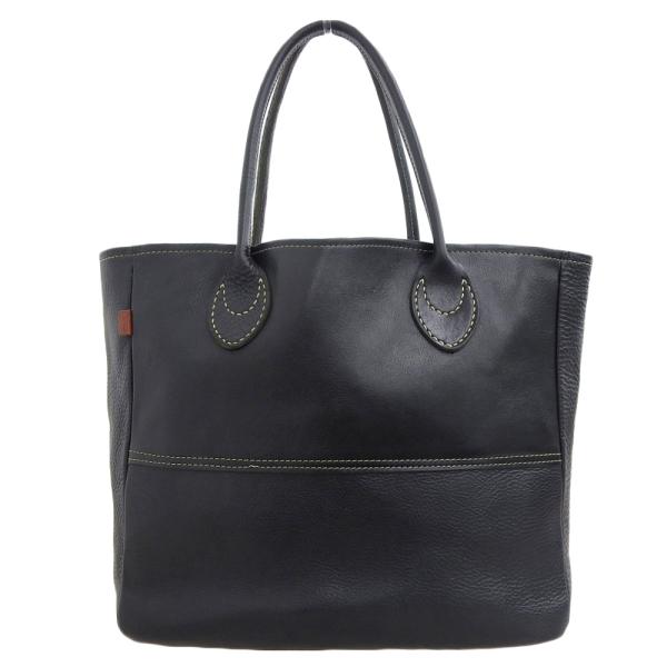 美品 ミンカ minca 現行品 Tote bag 03 ホワイトステッチ 栃木レザー 