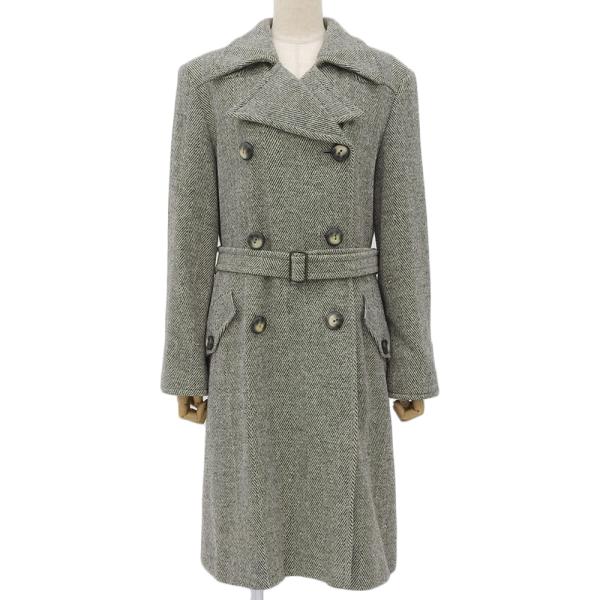 Max Mara（マックスマーラ） 美品 ヘリンボーン ツイード ベルテッド