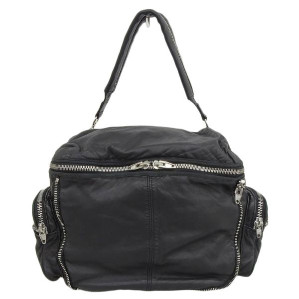 タグ付超美品 アレキサンダーワン Alexander Wang No.205042 ラムレザー スエード 2way ショルダー ハンドバッグ 黒 多収納 レディー メンズ オフィス 旅 alexanderwang（アレキサンダー・ワン） タグ付超美品 Alexander Wang