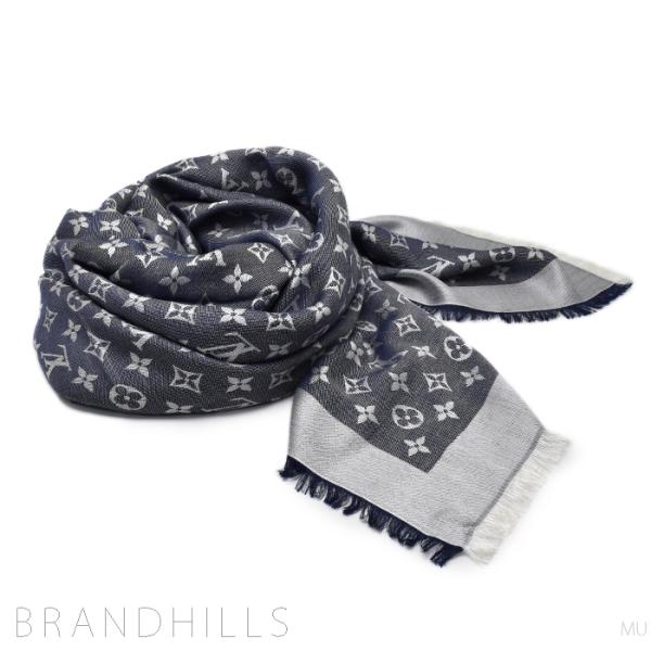 本物良品■ルイヴィトン■ショール・モノグラム デニム/ノワール/イタリア製 本物良品□ルイヴィトン□ショール・モノグラム デニム/ノワール