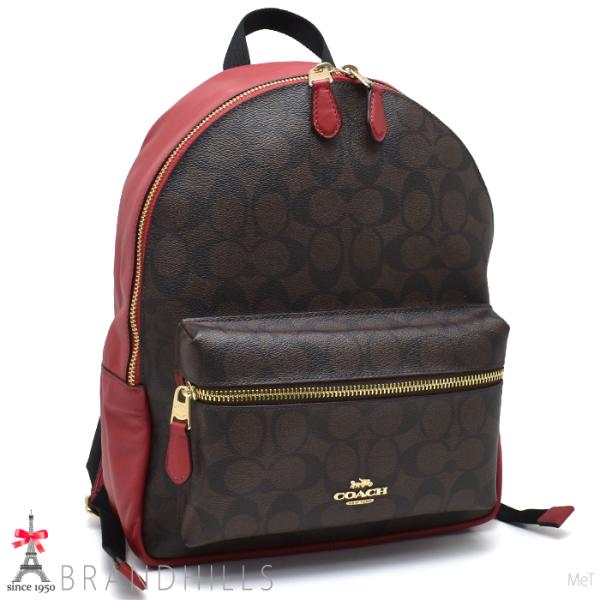 COACH（コーチ） バックパック レディース シグネチャー PVC ダーク