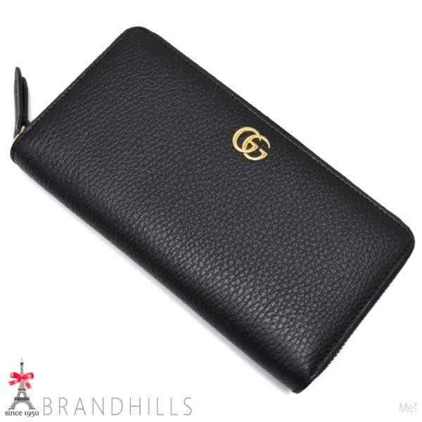 GUCCI グッチ ダブルG ラウンドファスナー 長財布 456117 ブラック GUCCI グッチ 長財布 レディース ダブルG ジップアラウンドウォレット