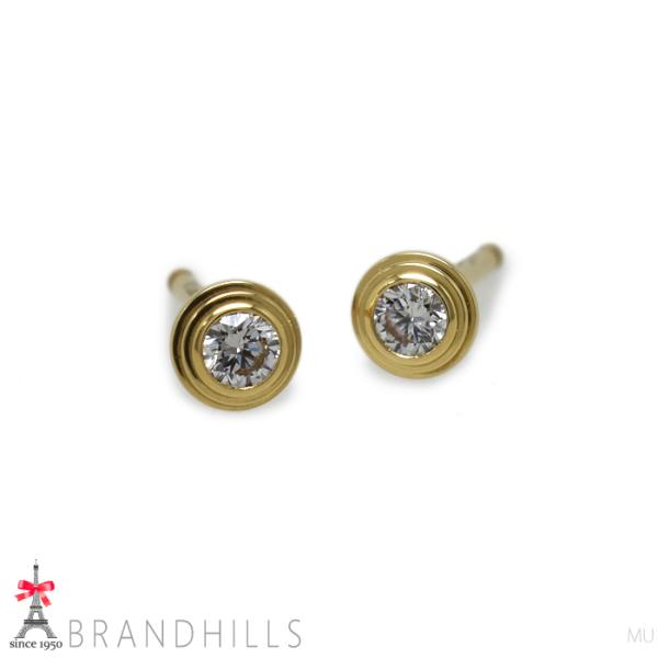 ココロ出品　Cartier ダムール イエローゴールド ピアス XS カルティエ ダムール （新品仕上げ済）カルティエ CARTIER ダイヤ