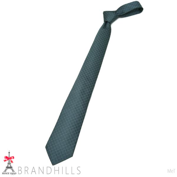 GUCCI（グッチ） ネクタイ マイクロGG シルク100％ ブルー 剣先幅7cm