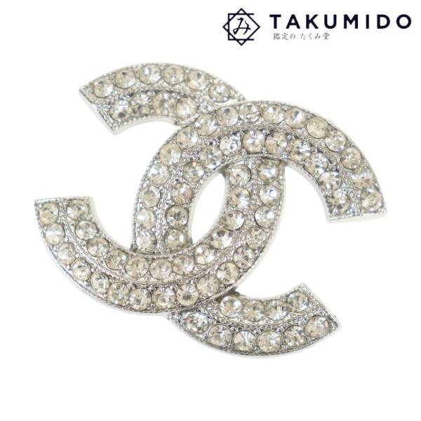 CHANEL ／　シャネル ラインストーン　 ブローチ ♡19K／正規品 CHANEL（シャネル） ココマーク ラインストーン ブローチ シルバー