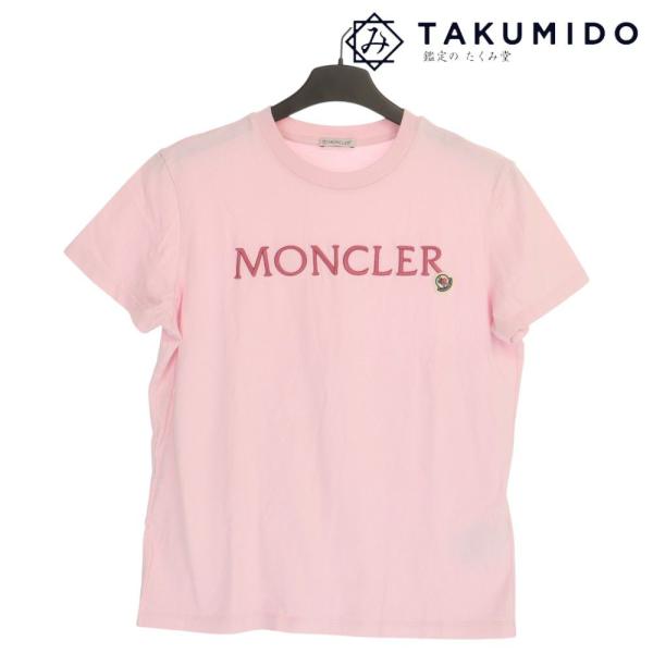 MONCLER ロゴ柄 半袖ワンピース ピンク MONCLER（モンクレール） MONCLER Tシャツ ロゴ刺繍 ワッペン Tシャツ
