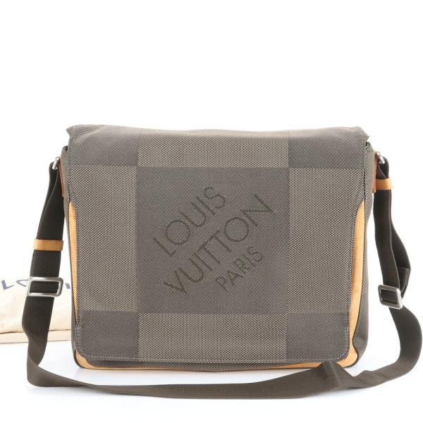 極美品 ルイヴィトン ダミエ ジェアン メサジェ M93030 レザー