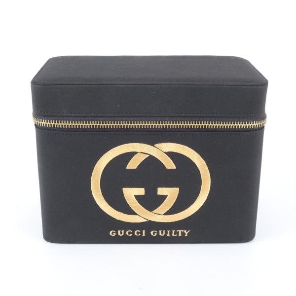 極美品 グッチ GUCCI GUILTY ロゴ 刺繍 バニティ バッグ 化粧ポーチ