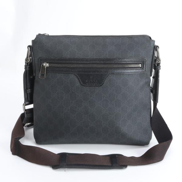 人気　GUCCI GGスプリーム レザー　ロゴ　322279 ショルダーバッグ 美品 グッチ GGスプリーム 322279 レザー ショルダーバッグ 斜め掛け