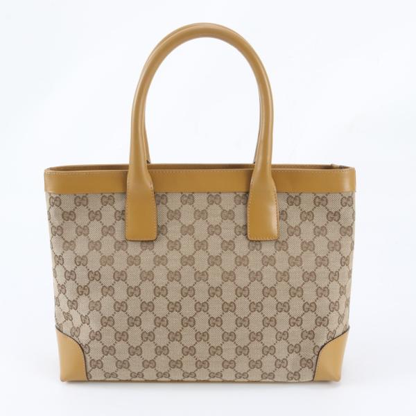極美品 グッチ GGキャンバス 002 1119 レザー トート バッグ 肩掛け