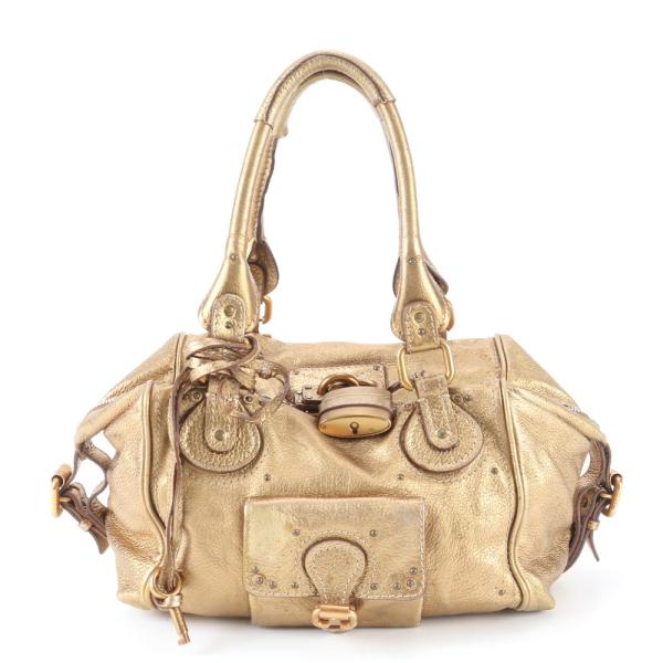 Chloe クロエ　パディントン　レザー　ハンドバッグ　南京錠 美品 クロエ パディントン カデナ 南京錠 レザー トート バッグ 肩掛け